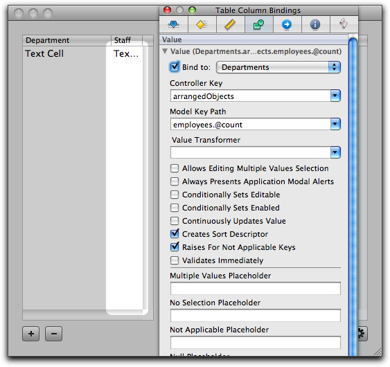 Adding department staff numbers