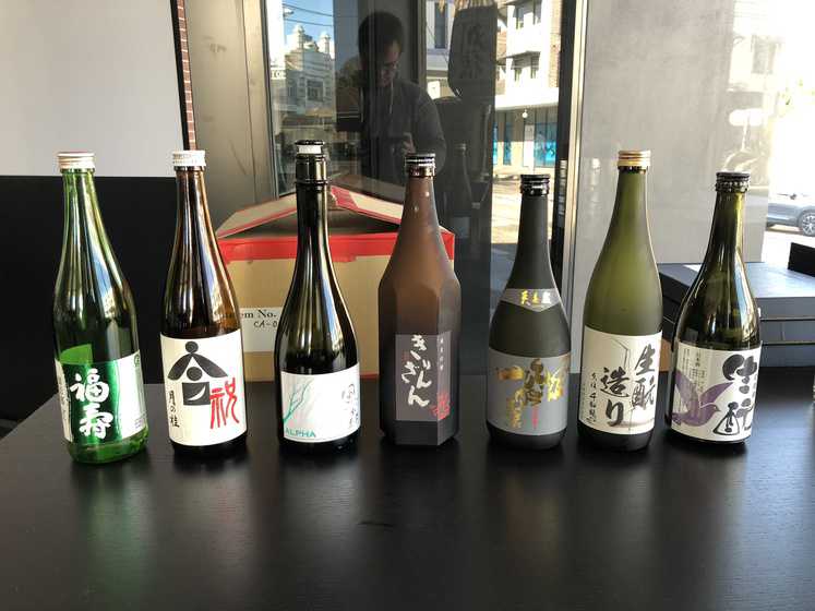 Sake tasting in the morning of the second day